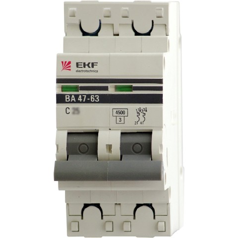 Автоматические выключатели EKF 47 2р от 10А до 63А Электротовары оптом и в розницу